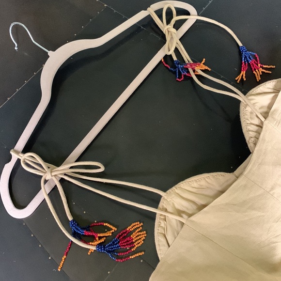 Farm Rio Surreal Embroidered Linen Blend Dress - Picture 7 of 7